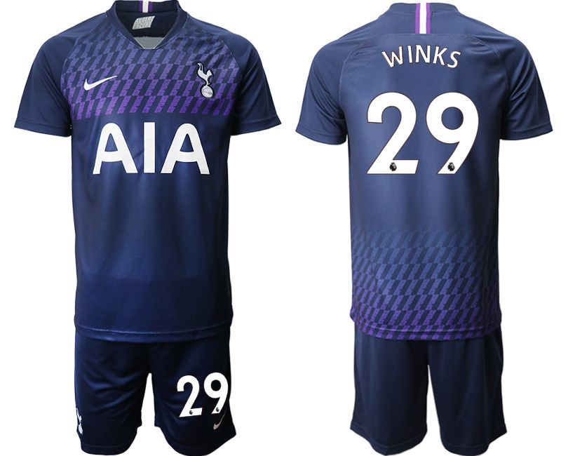 Men 2019-2020 club Tottenham Hotspur away #29 blue Soccer Jerseys->customized soccer jersey->Custom Jersey